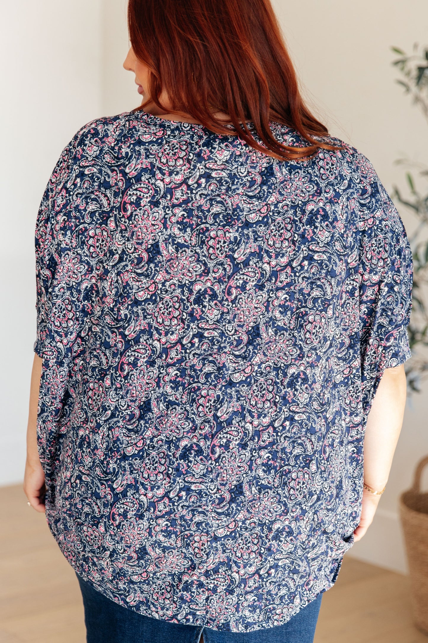 Essential Blouse in Navy Paisley - Dear Scarlett