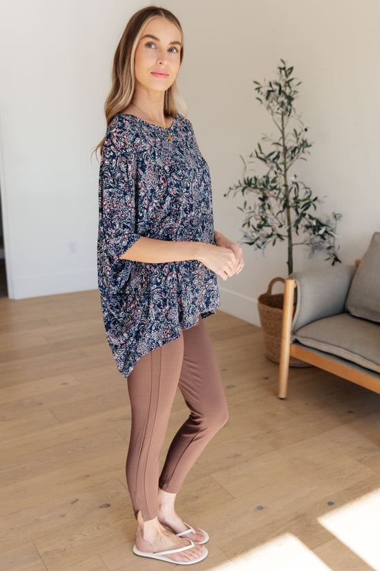 Essential Blouse in Navy Paisley - Dear Scarlett