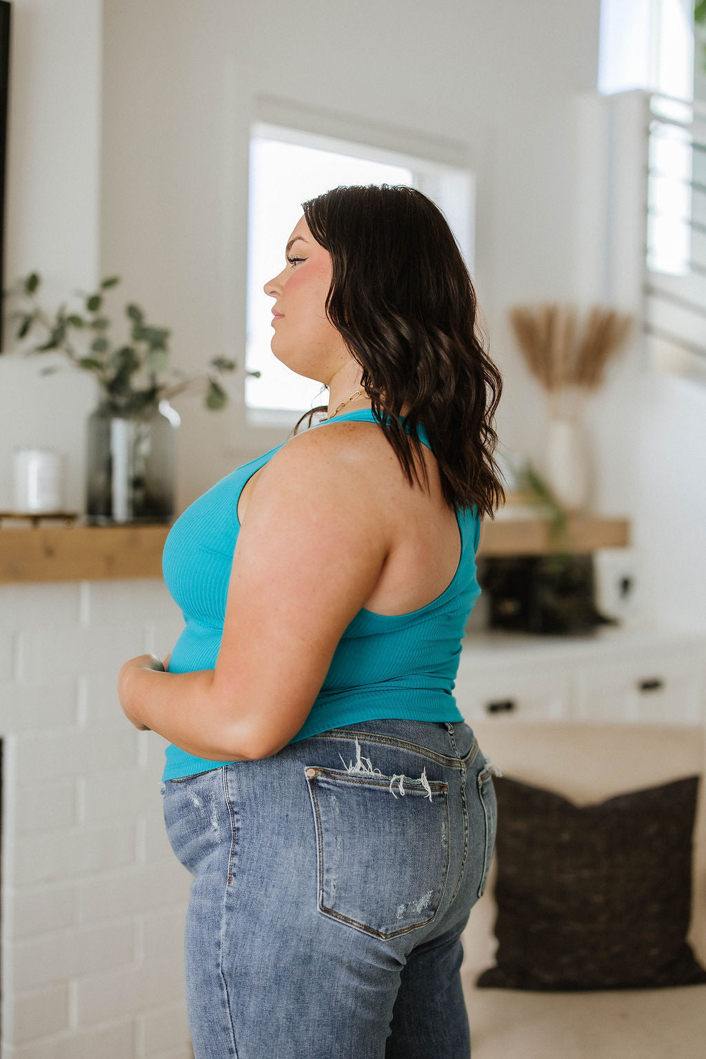 Everybody's Favorite Racerback Tank in Teal - Zenana