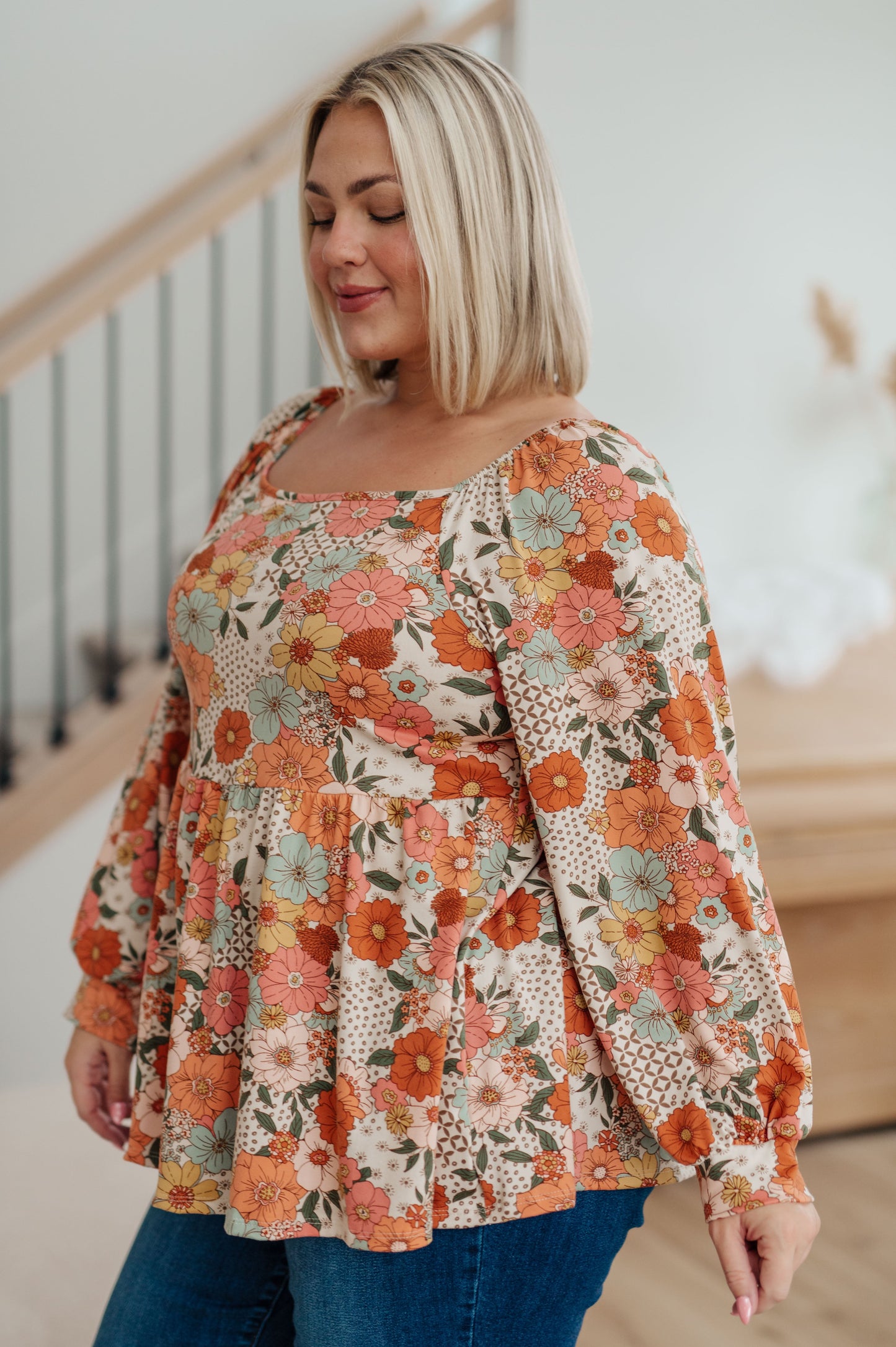 Fall For Florals Babydoll Top - Haptics