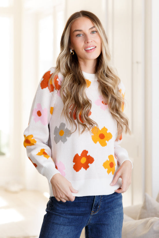 Falling Flowers Floral Sweater - One Eleven North