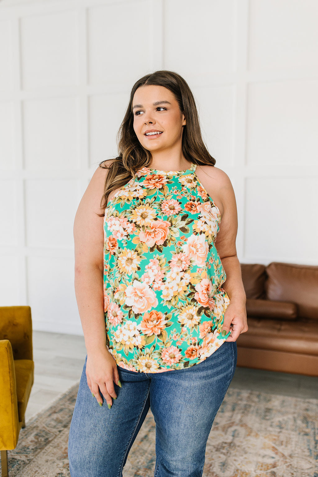 Fiddle Dee Dee Floral Halter Top - Haptics