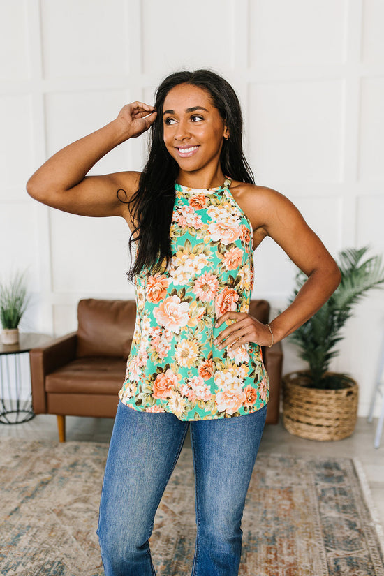 Fiddle Dee Dee Floral Halter Top - Haptics