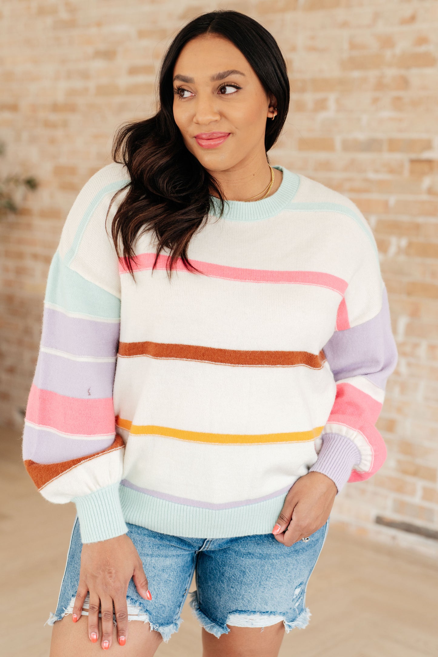 Flawless Features Striped Sweater - One Eleven North