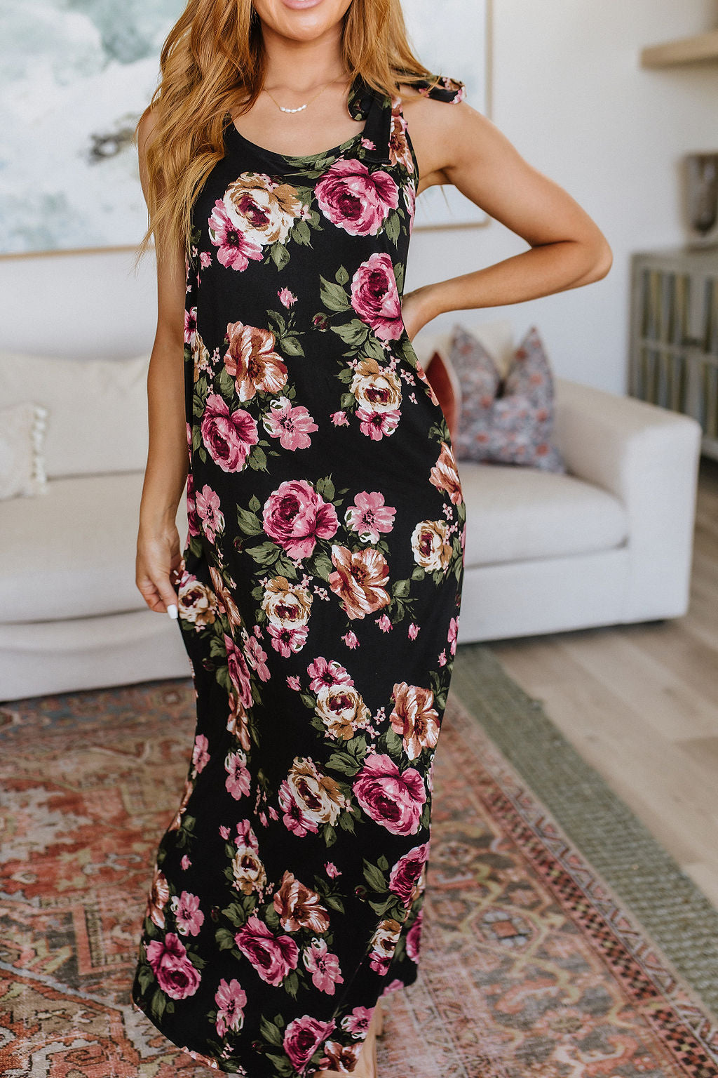 Fortuitous in Floral Maxi Dress - White Birch