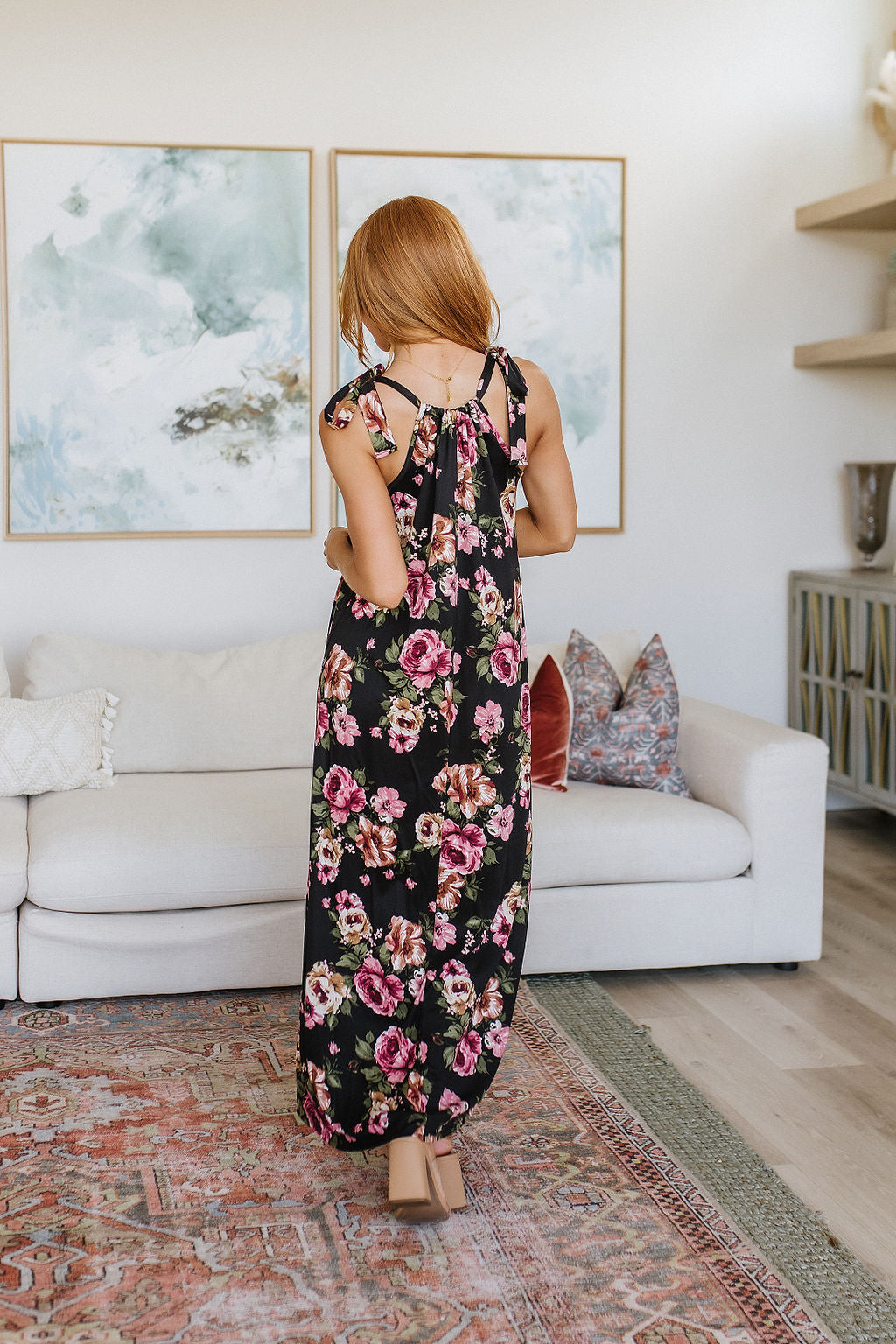 Fortuitous in Floral Maxi Dress - White Birch