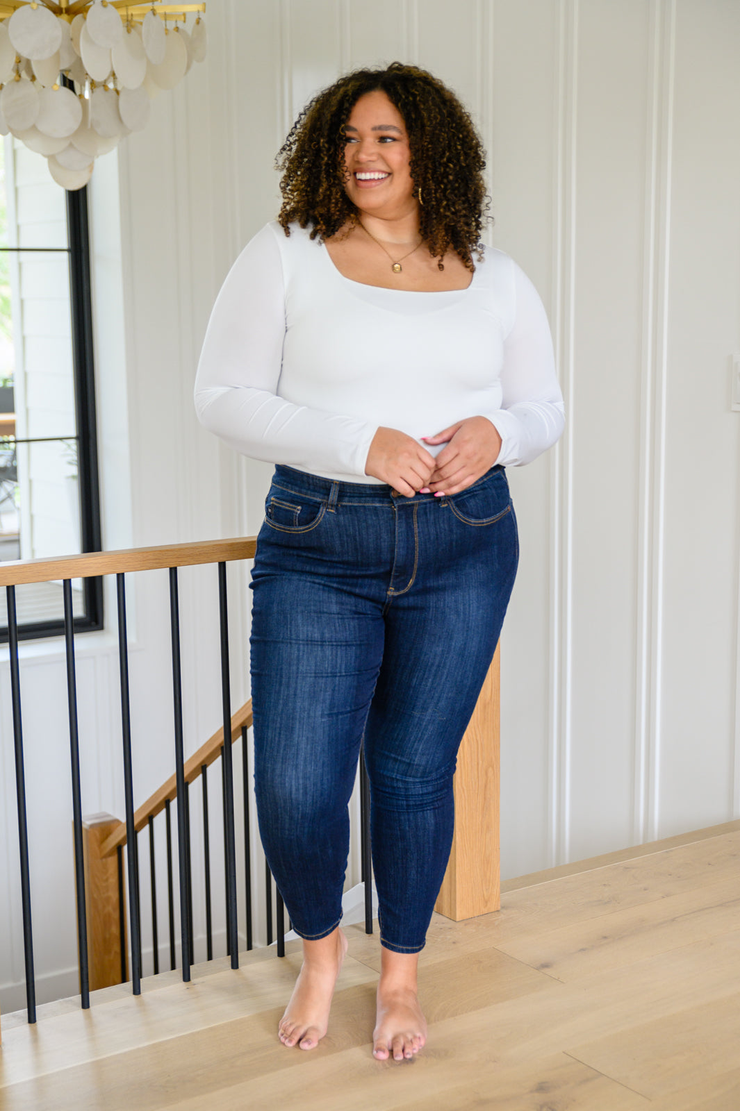 Georgia Back Yoke Skinny Jeans w/Phone Pocket - Judy Blue