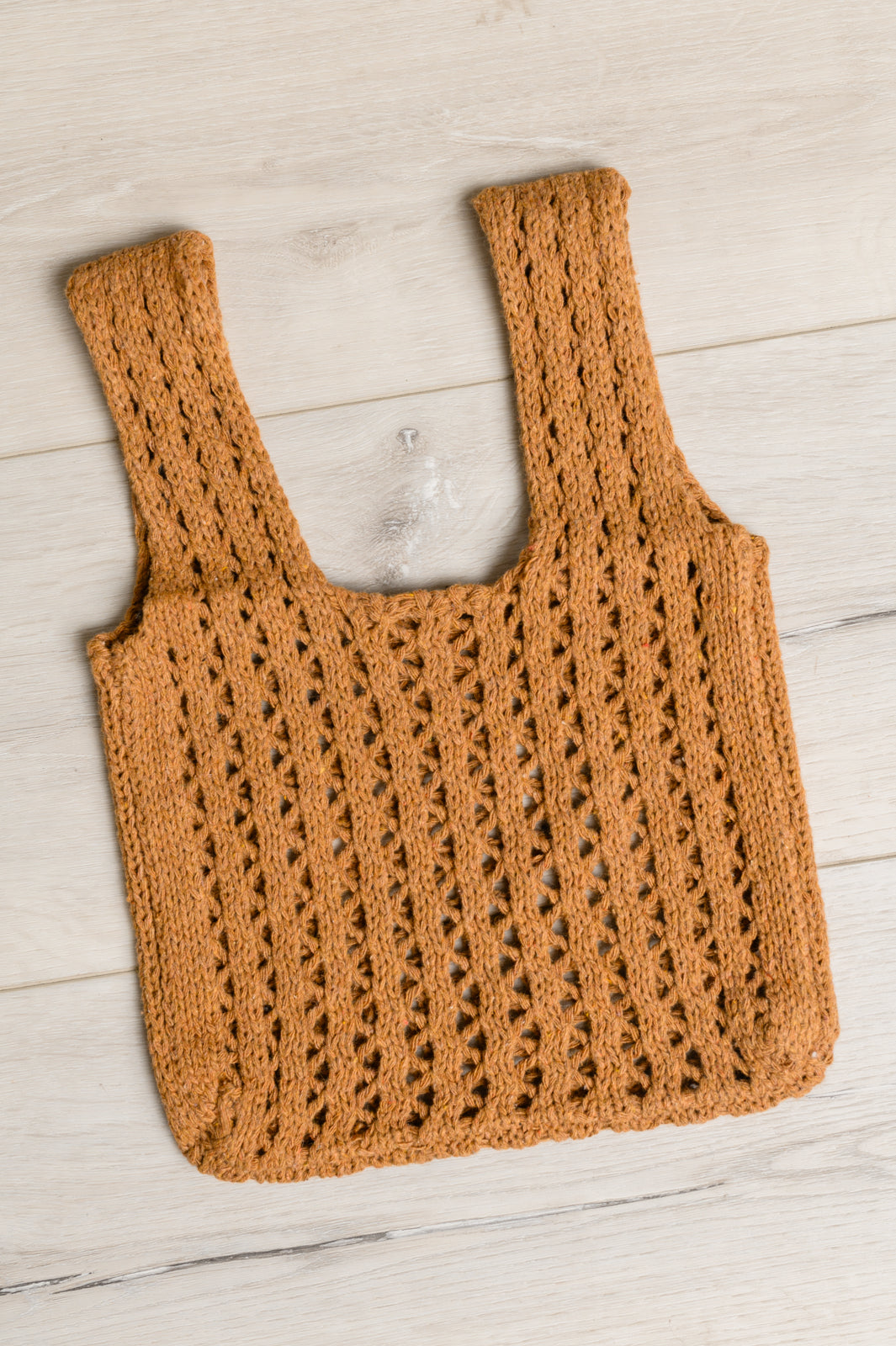 Girls Day Open Weave Bag in Tan