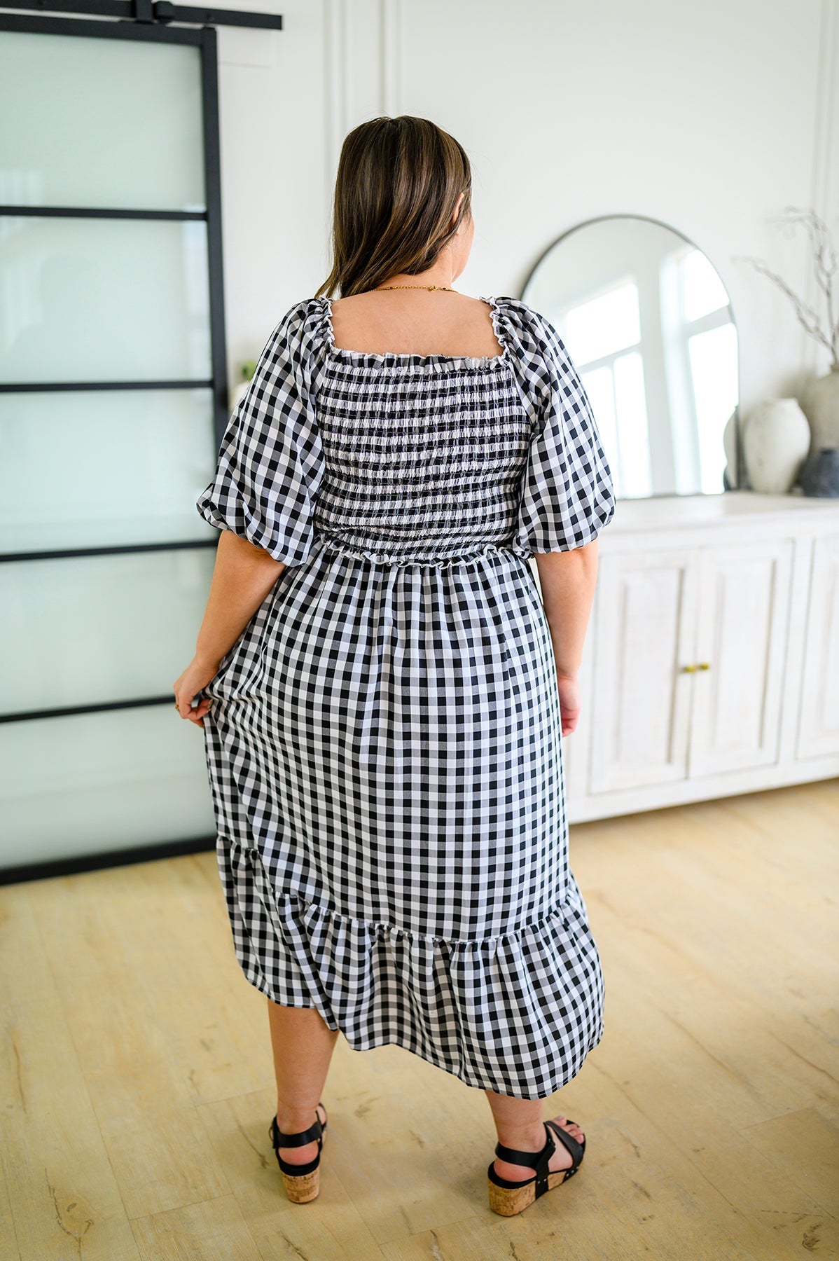 Greenville Gingham Midi Dress - Andree by Unit