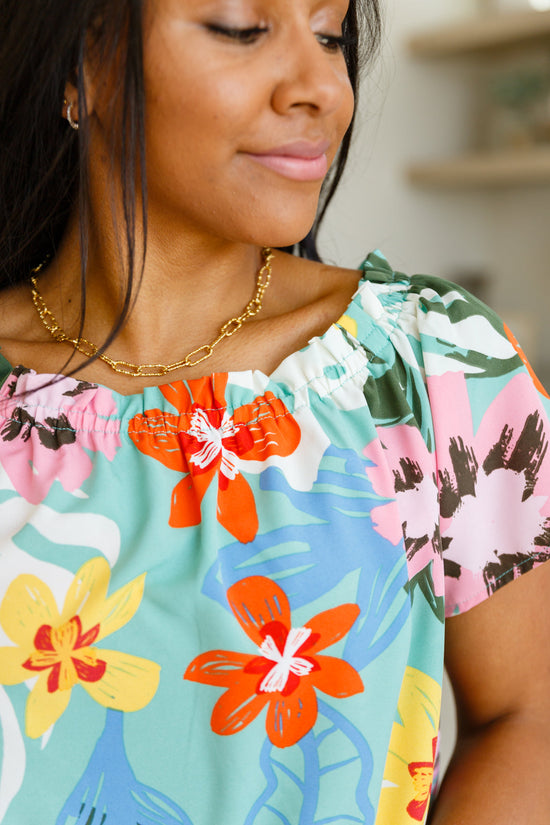 Hawaii's Finest Floral Top - Cotton Bleu