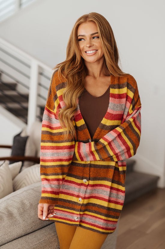 Henny Penny Striped Cardigan - GeeGee