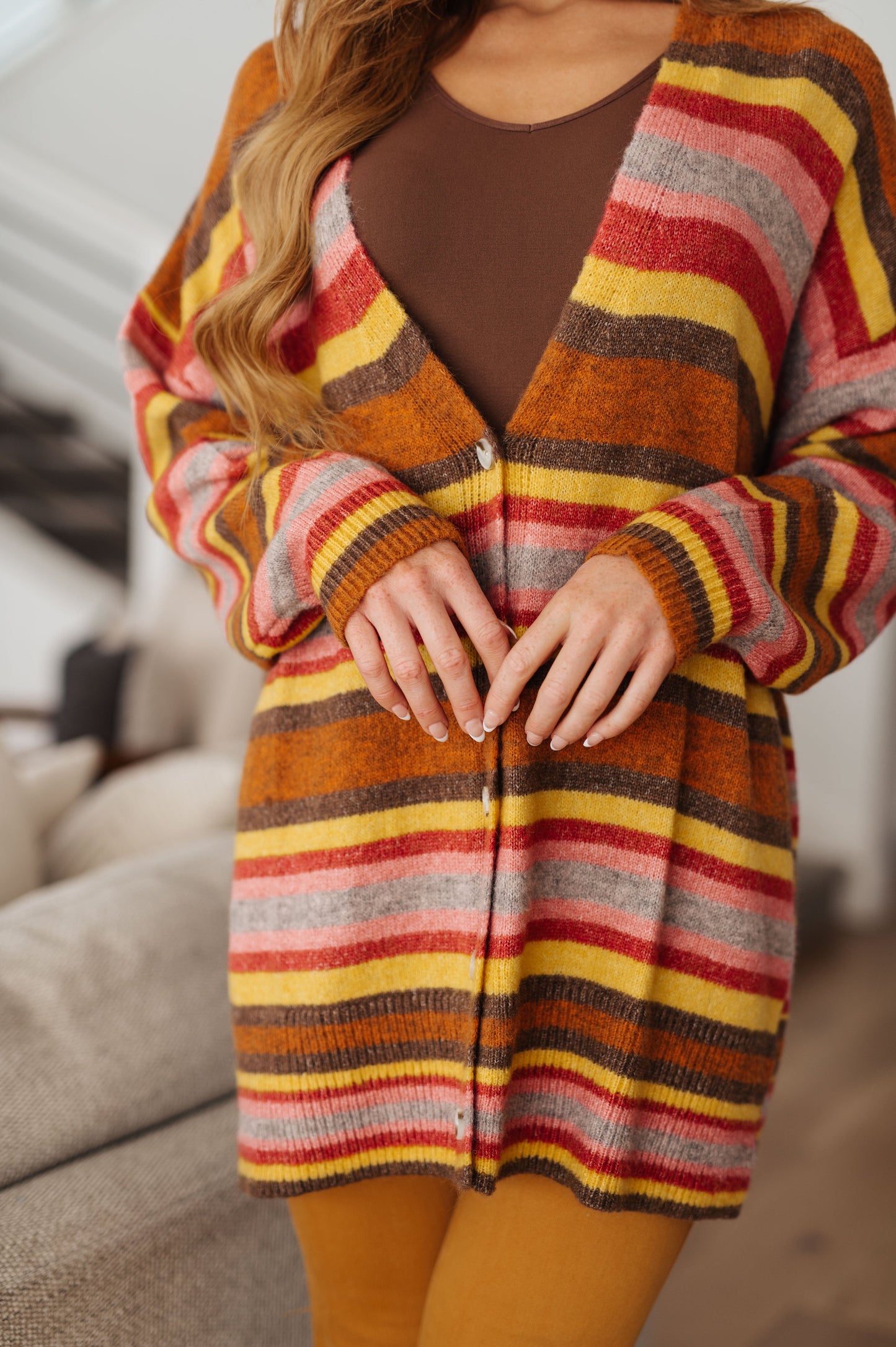 Henny Penny Striped Cardigan - GeeGee