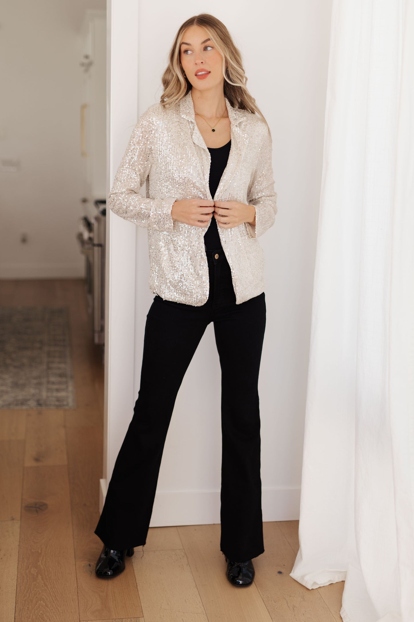 I Know You're Busy Sequin Blazer - Haptics