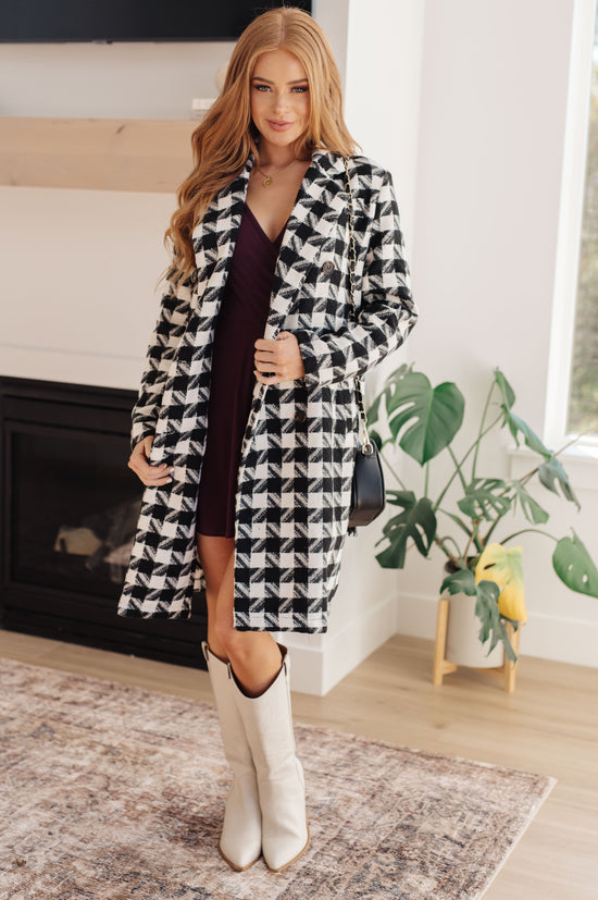 Monochromatic Moment Plaid Coat - Davi & Dani