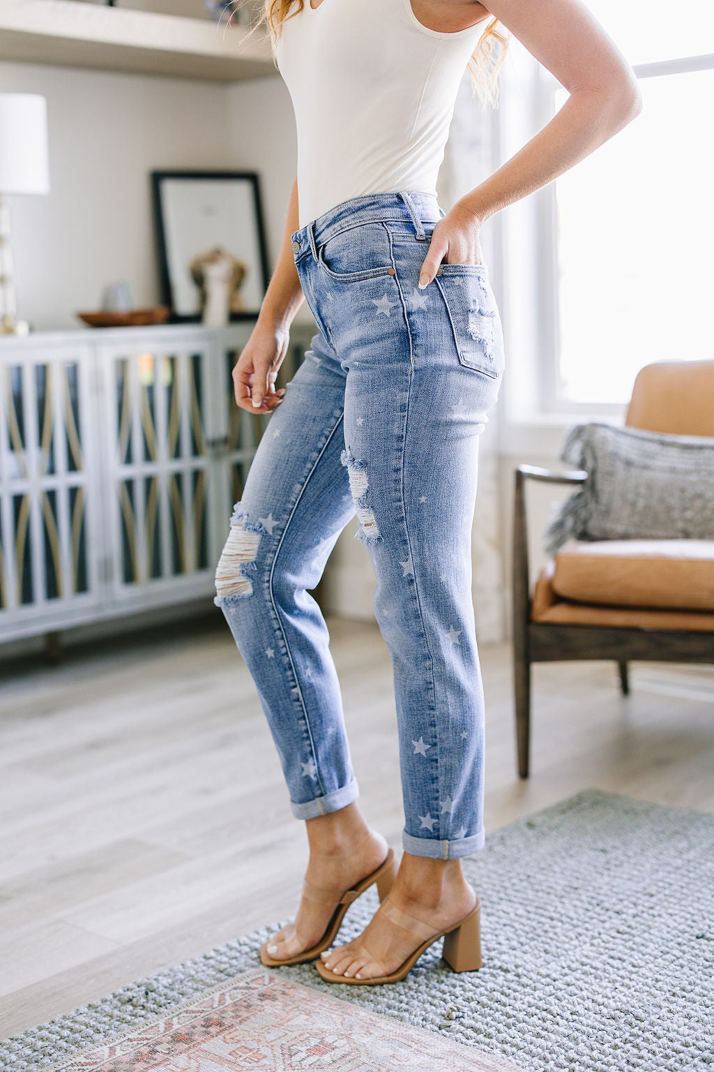 Juliet Star Crossed Boyfriend Jeans - Judy Blue