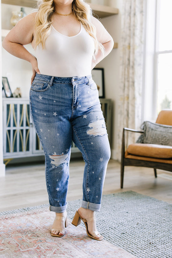 Juliet Star Crossed Boyfriend Jeans - Judy Blue