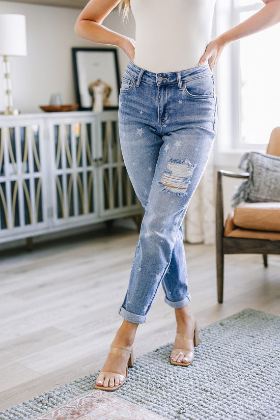 Juliet Star Crossed Boyfriend Jeans - Judy Blue