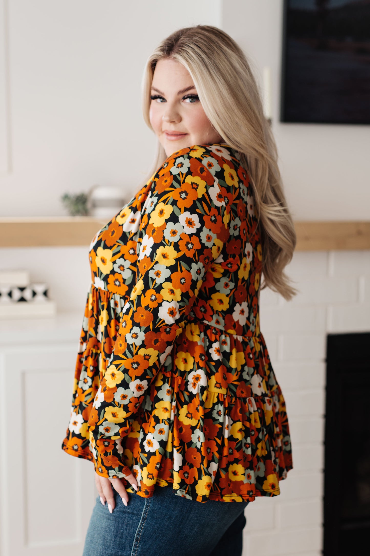 Let's Get Going Floral Babydoll Top - Haptics