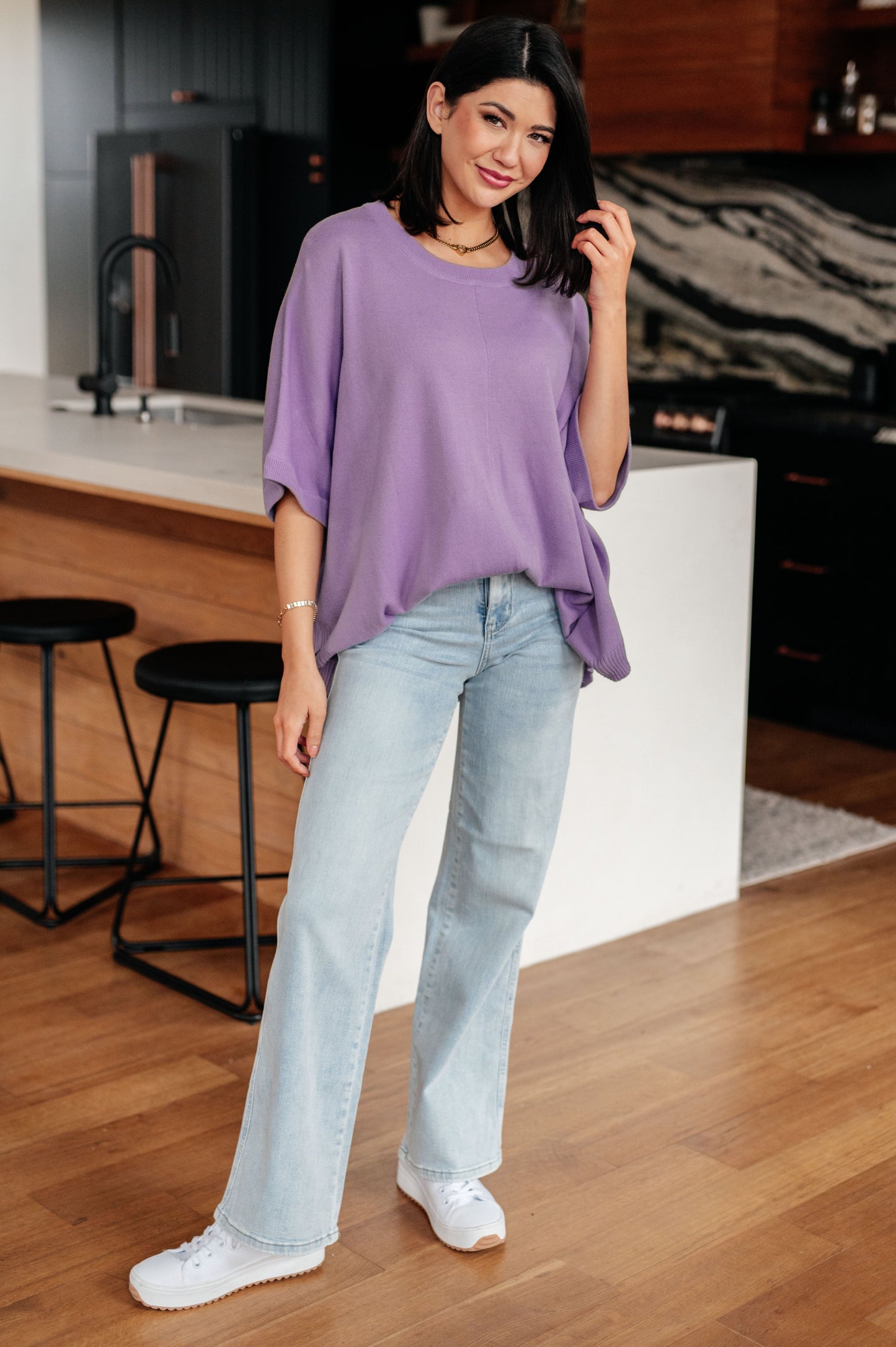 Lilac Whisper Dolman Sleeve Top - Andree By Unit