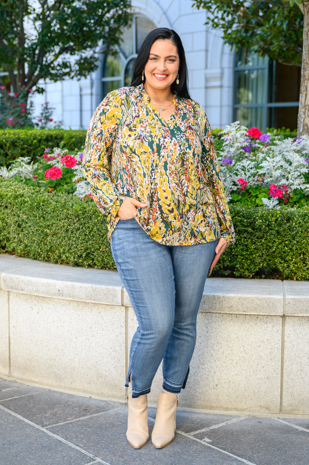 Lilly Ann Floral Print Blouse