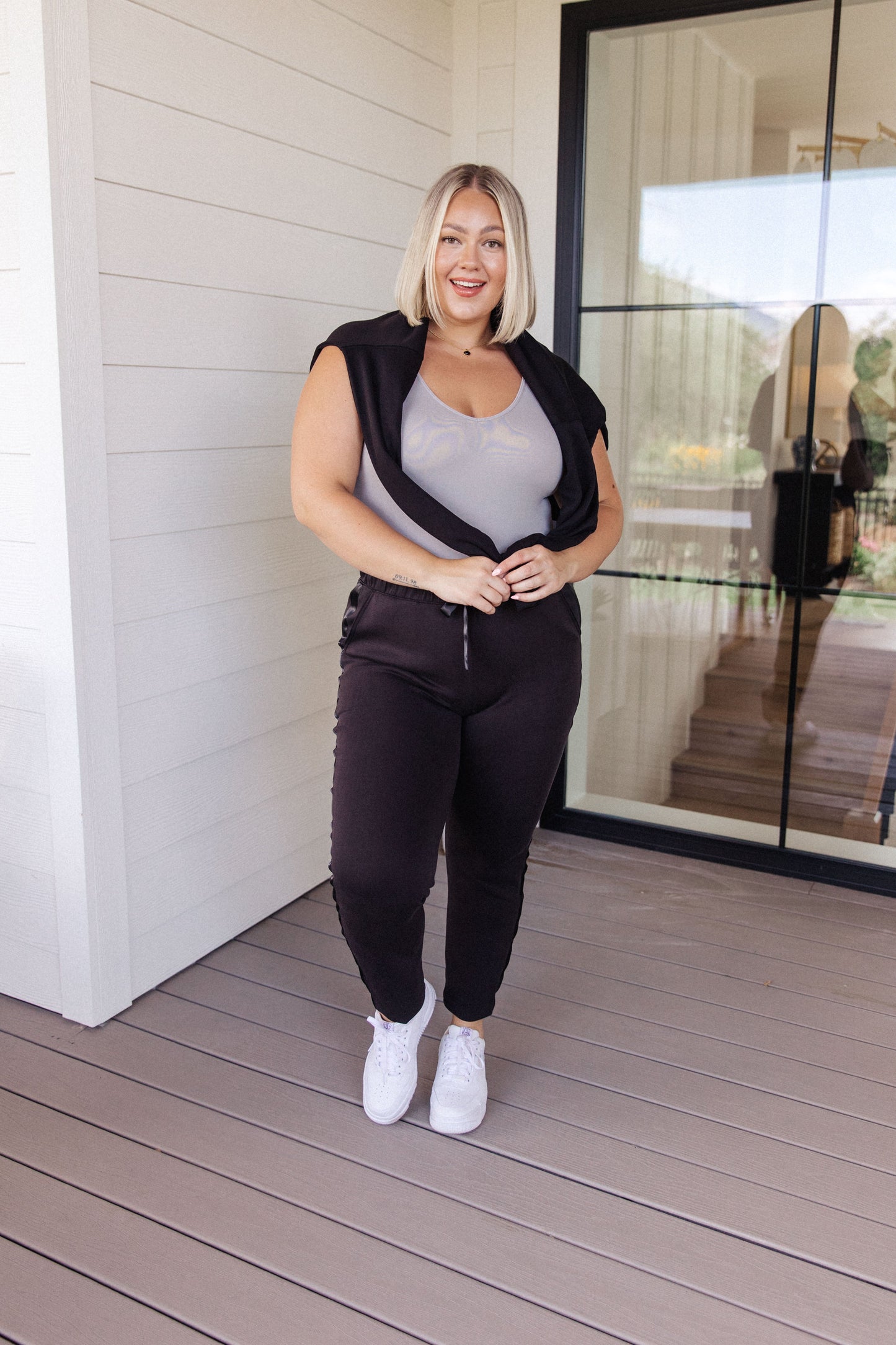 The Basics Bodysuit in Grey - Yelete