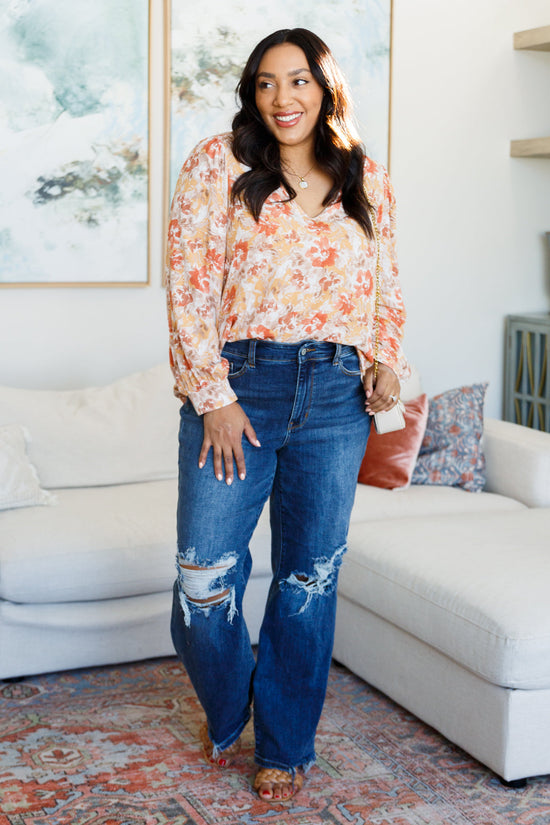 Marigold Dreams Floral Blouse - Emily Wonder