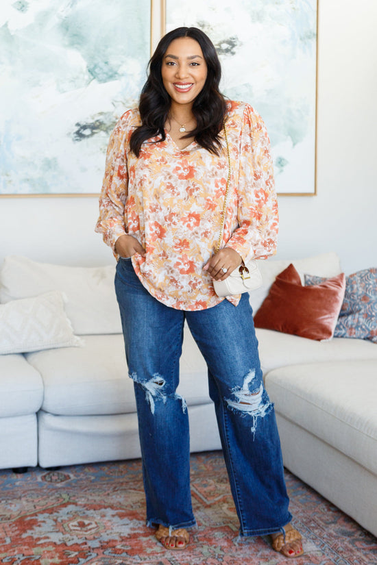 Marigold Dreams Floral Blouse - Emily Wonder