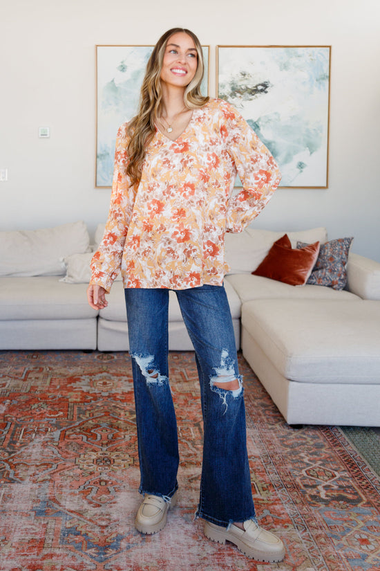 Marigold Dreams Floral Blouse - Emily Wonder