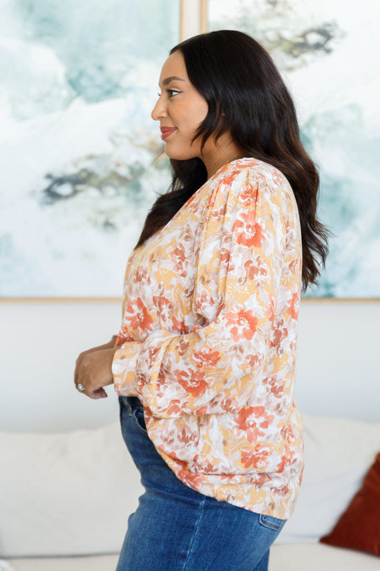 Marigold Dreams Floral Blouse - Emily Wonder