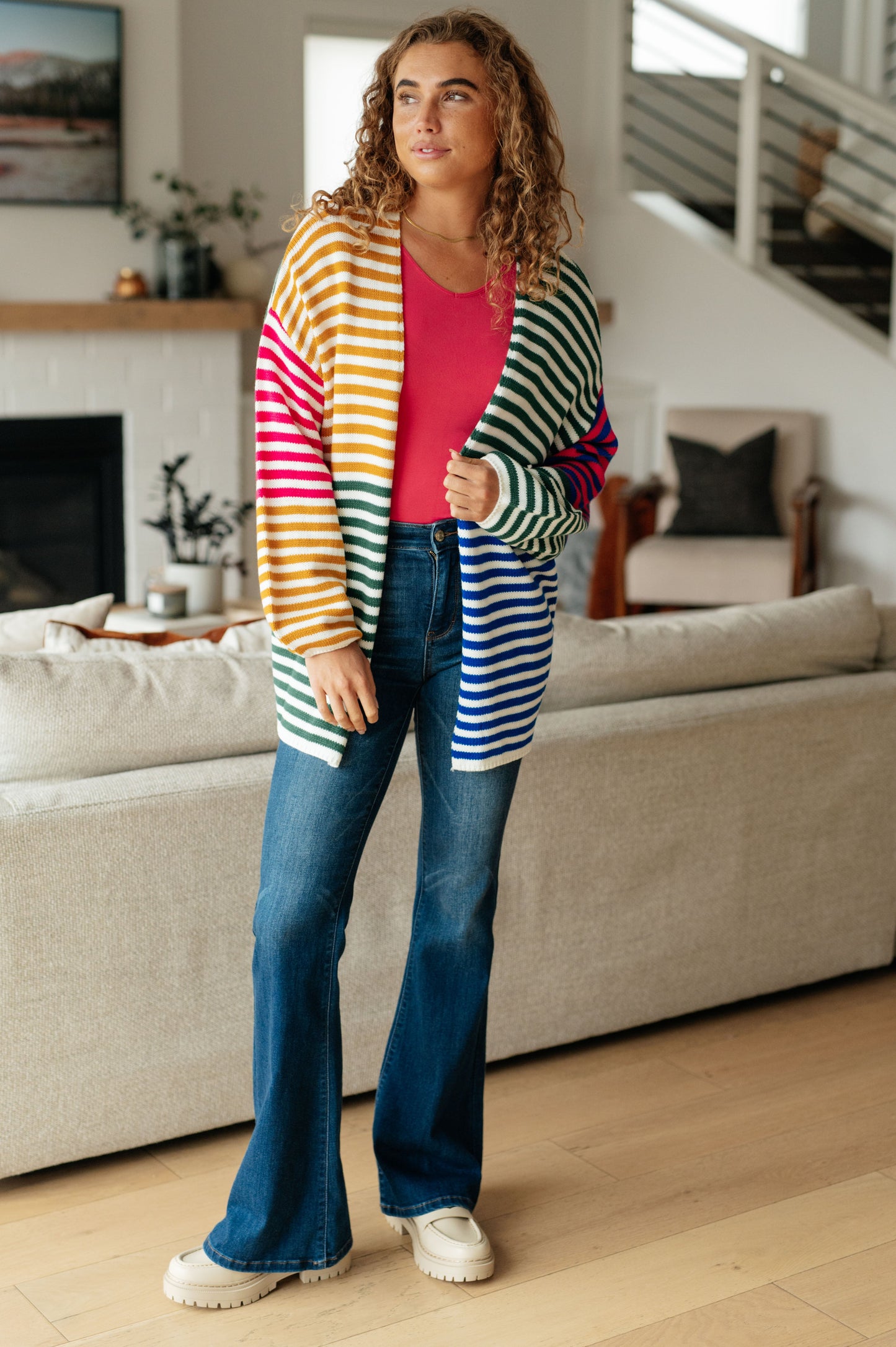 Marquee Lights Striped Cardigan - Andree By Unit