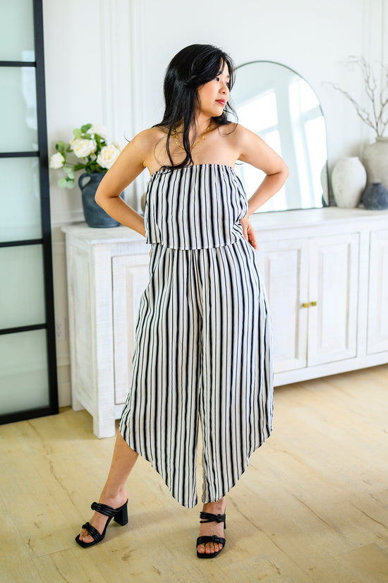 Modern Stripes Sleeveless Jumpsuit - Andree by Unit