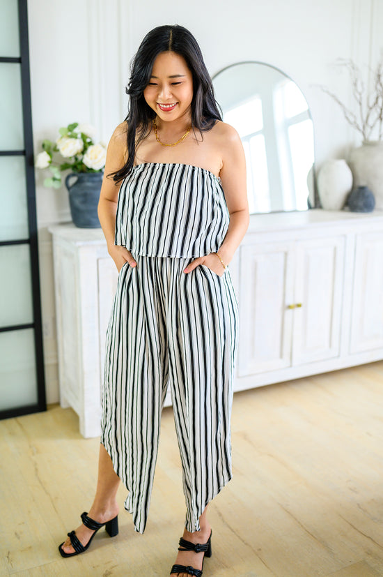 Modern Stripes Sleeveless Jumpsuit - Andree by Unit