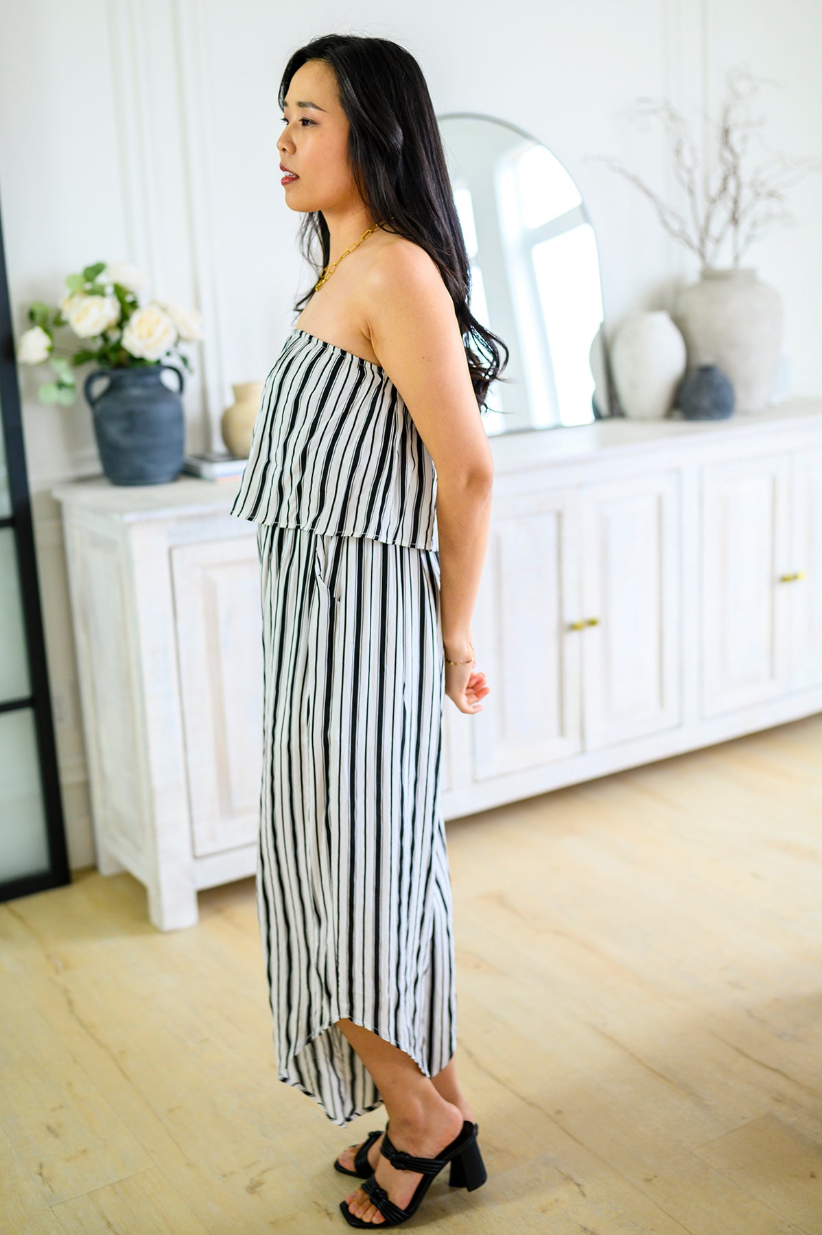 Modern Stripes Sleeveless Jumpsuit - Andree by Unit