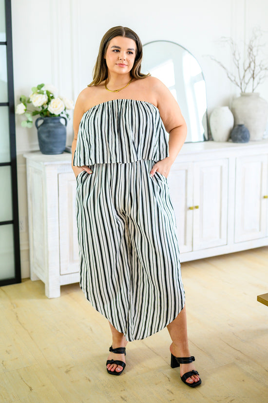 Modern Stripes Sleeveless Jumpsuit - Andree by Unit