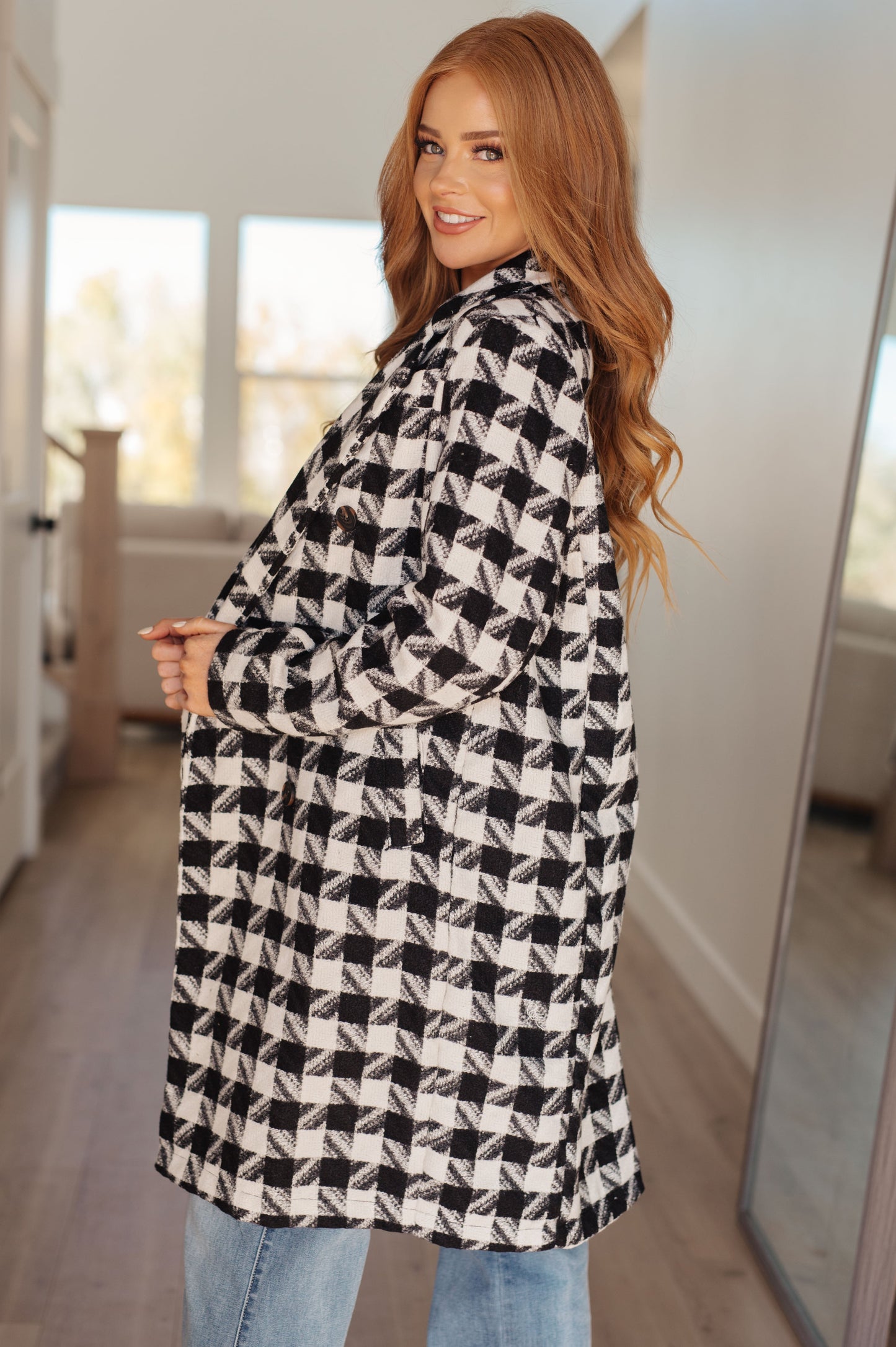 Monochromatic Moment Plaid Coat - Davi & Dani