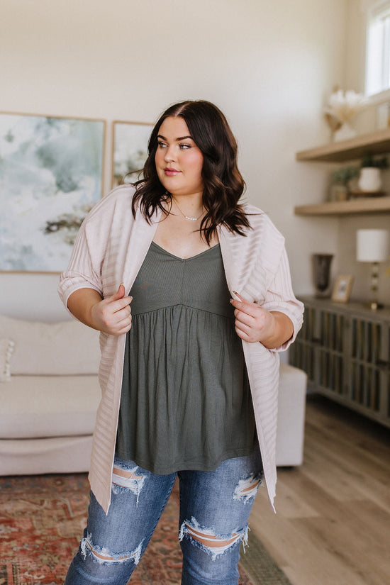 Never Not Loving V-Neck Cami in Gray Green - Mittoshop