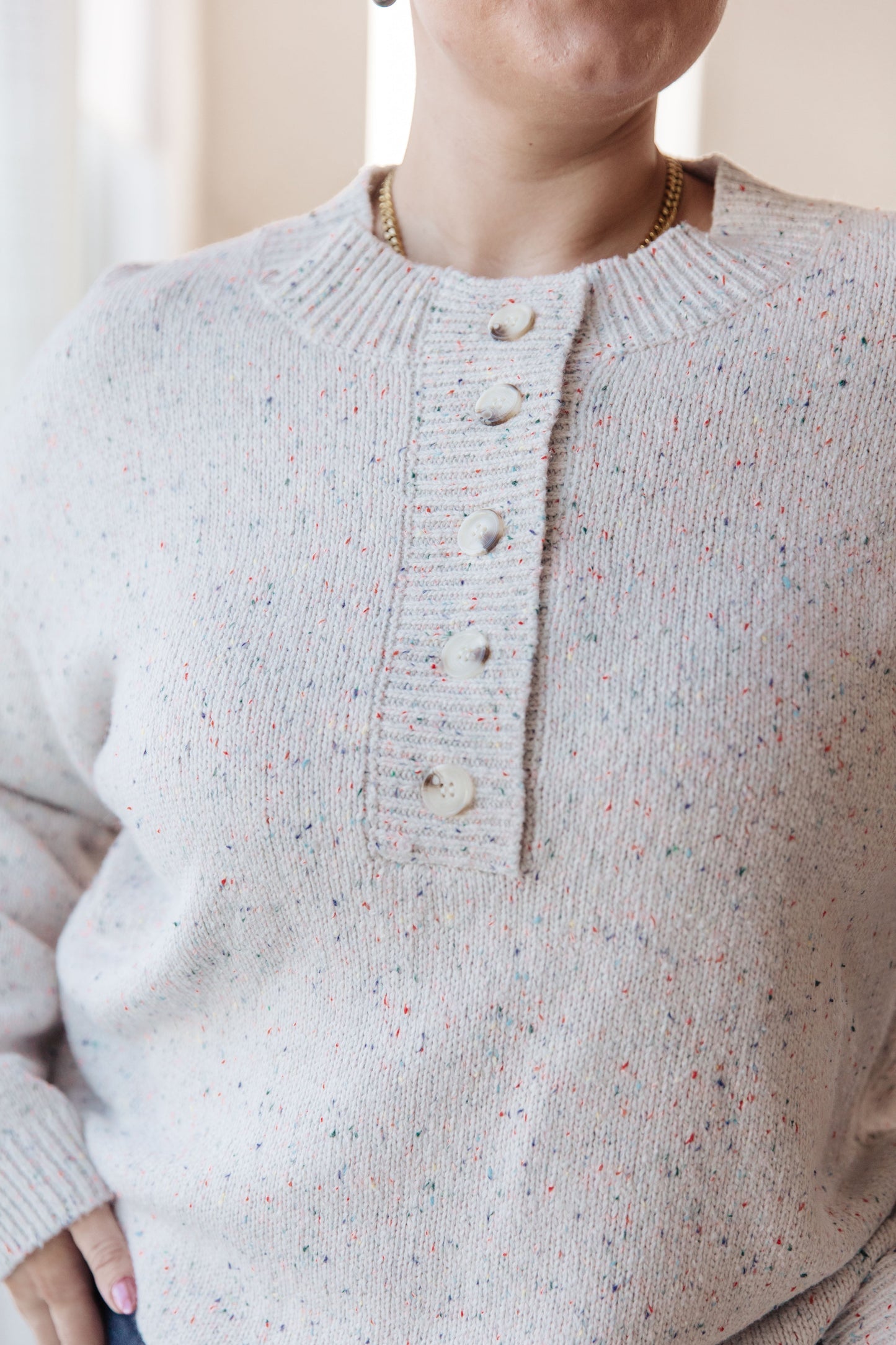 Never Give Up Henley Sweater - Andree By Unit