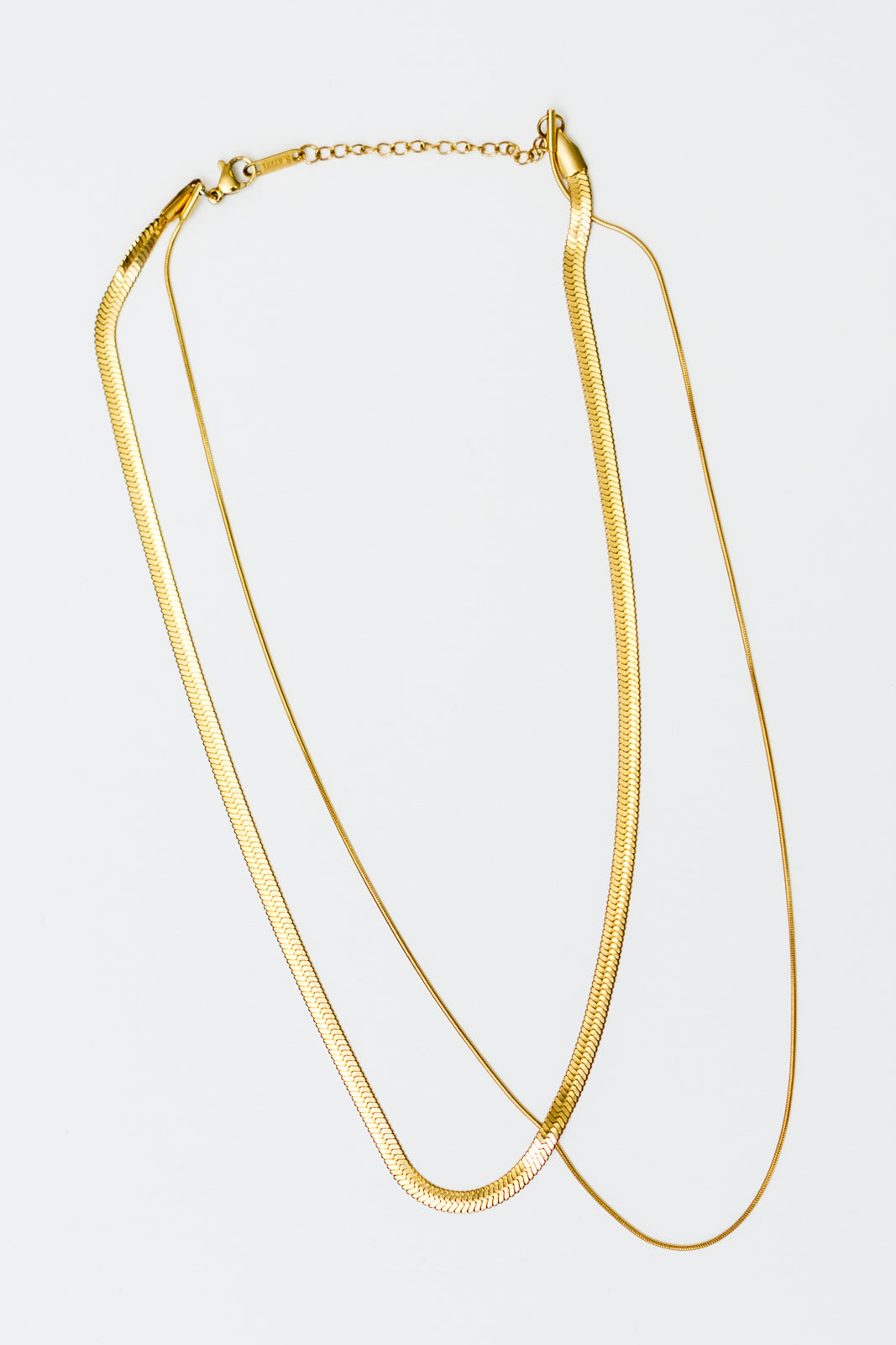 Noontide Double Chain Necklace - 18K Gold Plated