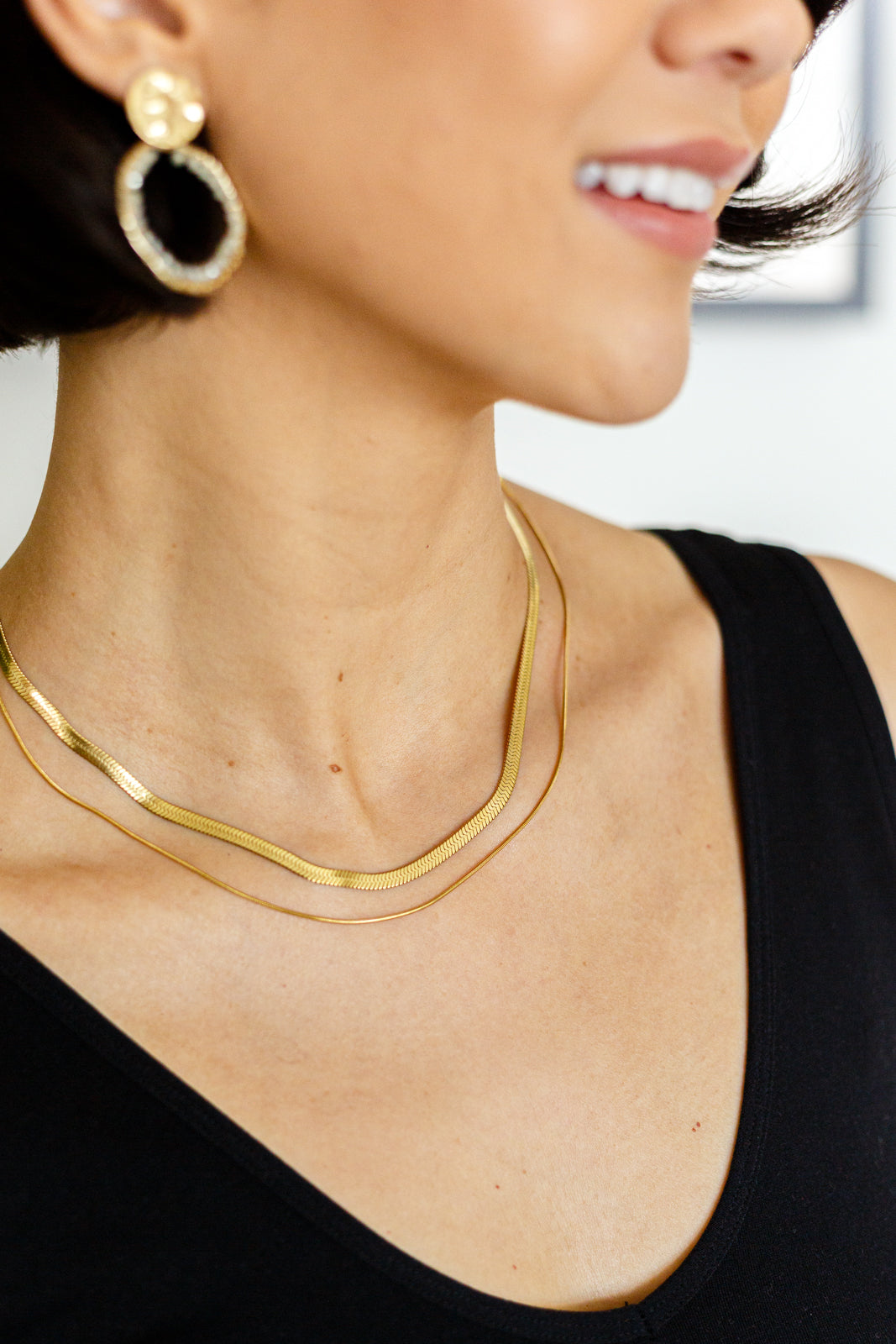 Noontide Double Chain Necklace - 18K Gold Plated