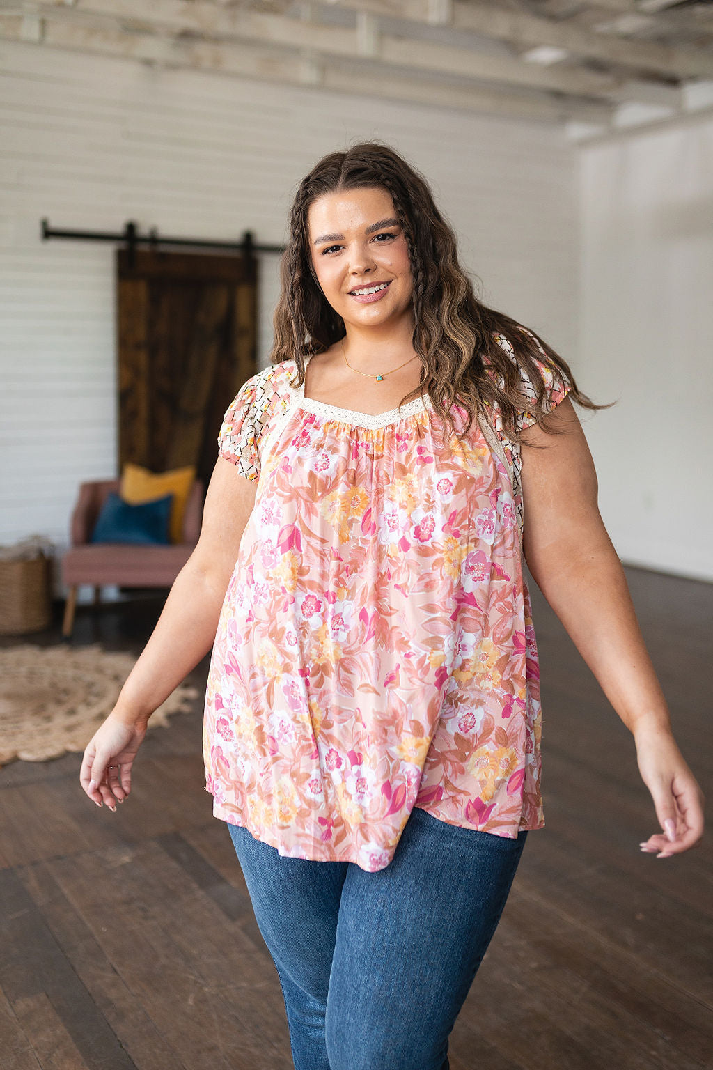 Not So Serious Floral Blouse in Pink - Jodifl