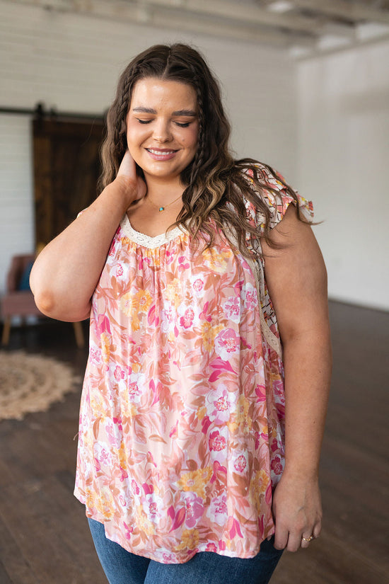 Not So Serious Floral Blouse in Pink - Jodifl