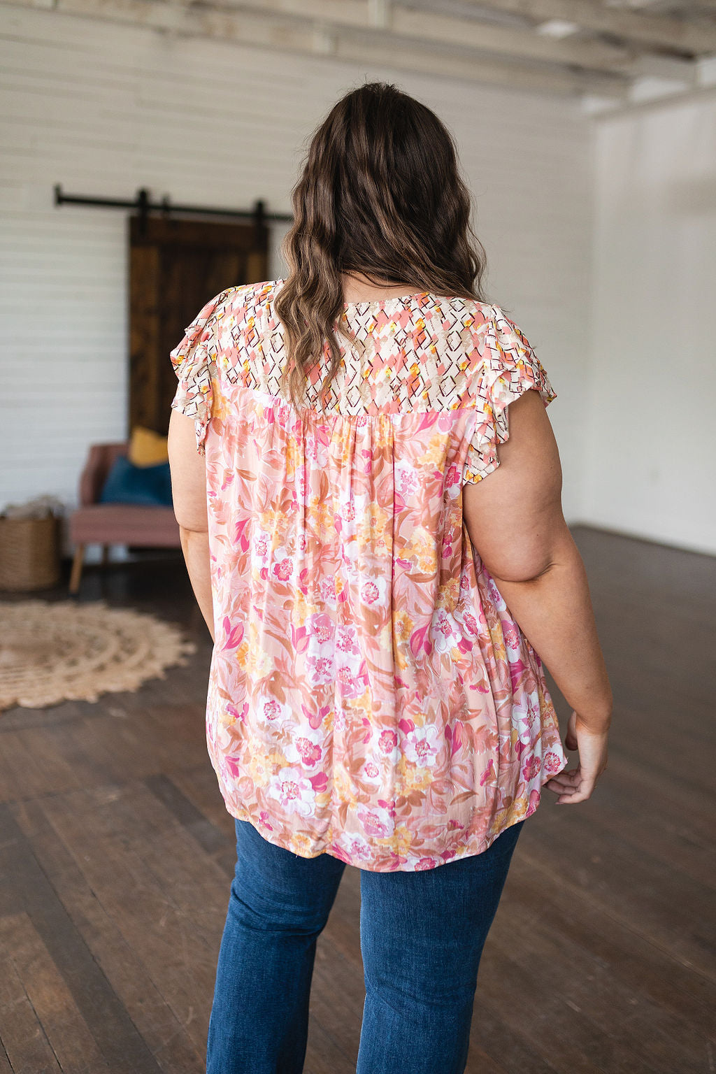 Not So Serious Floral Blouse in Pink - Jodifl