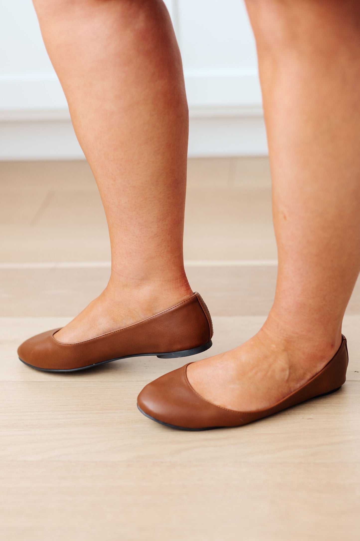 On Your Toes Ballet Flats in Camel - SODA