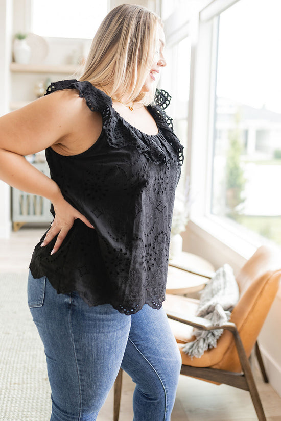 Parisian Stroll Lace Blouse in Black - Andree by Unit