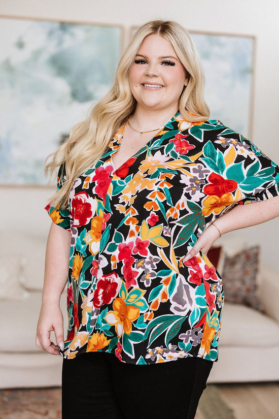 Pretty in Paradise Floral Blouse - Jodifl