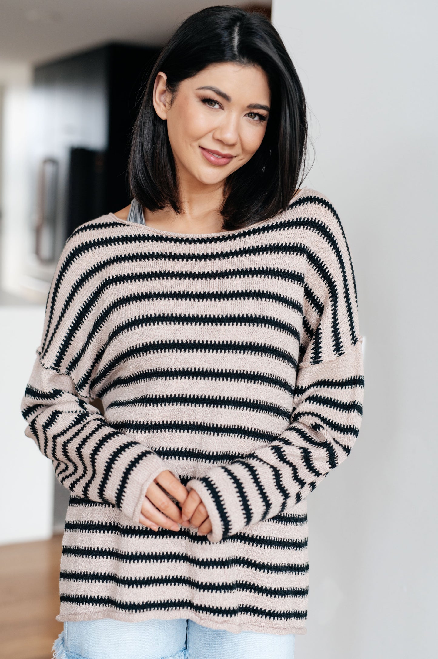 Self Assured Striped Sweater - One Eleven North