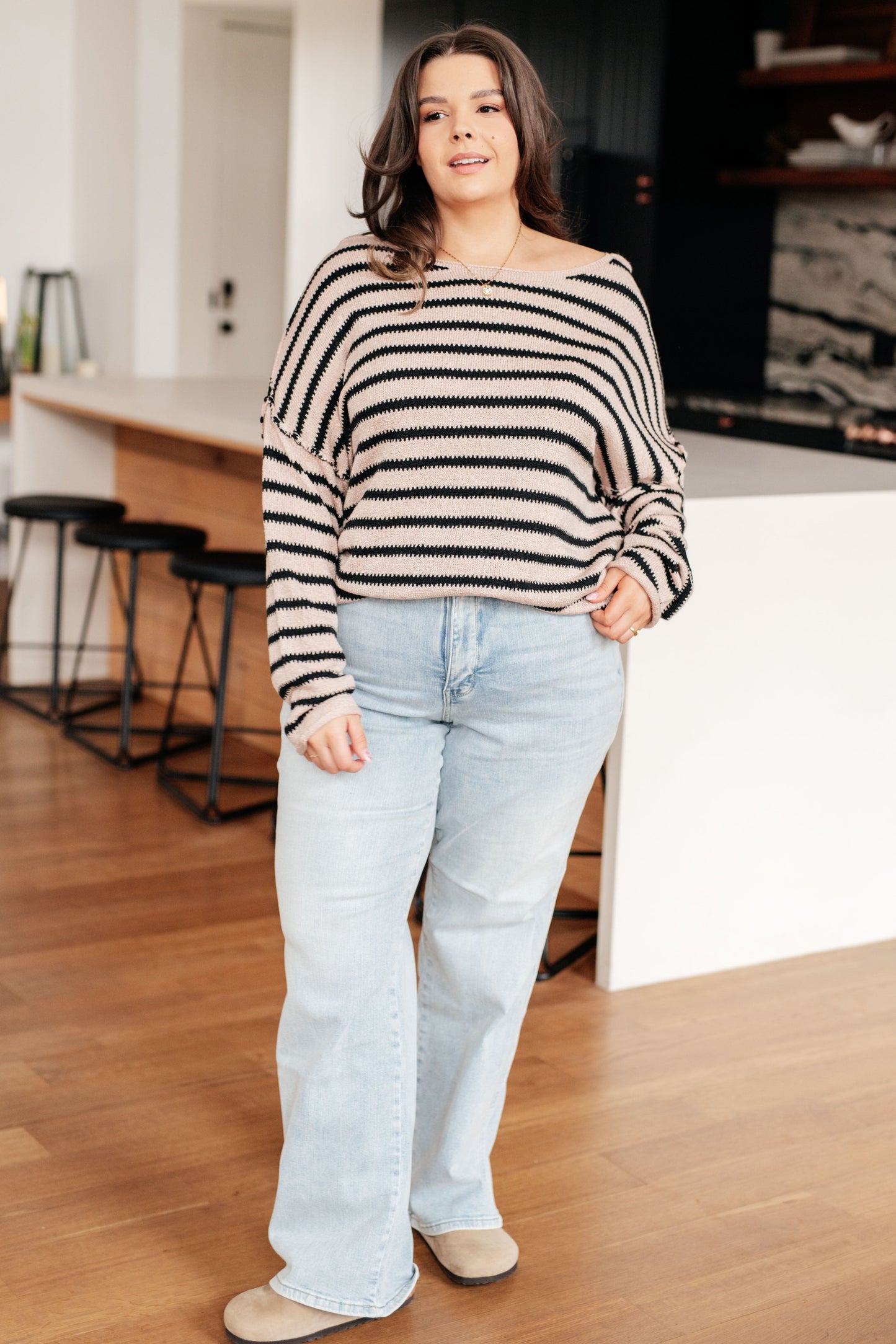 Self Assured Striped Sweater - One Eleven North