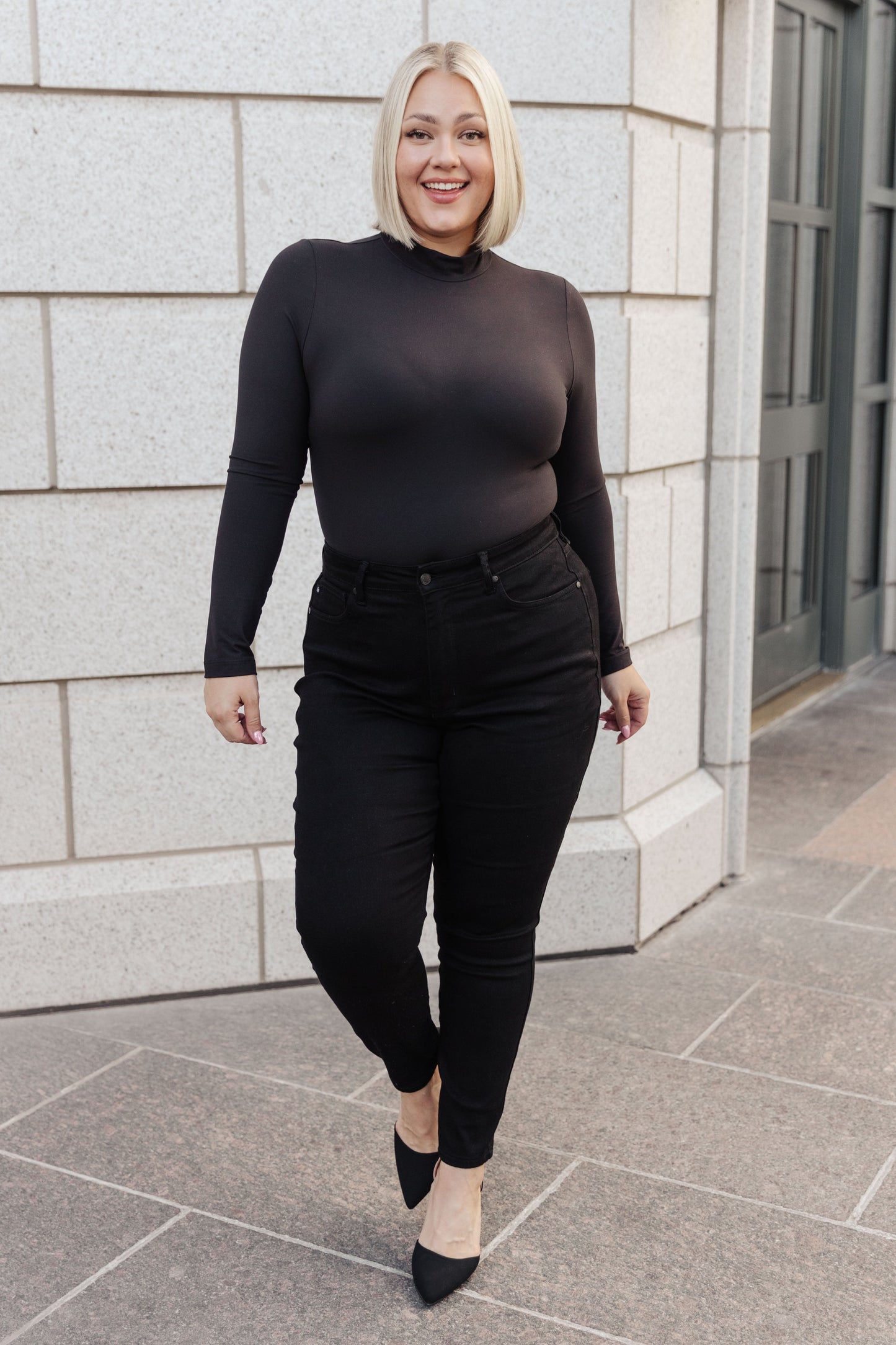 Simple Situation Mock Neck Bodysuit - Rae Mode