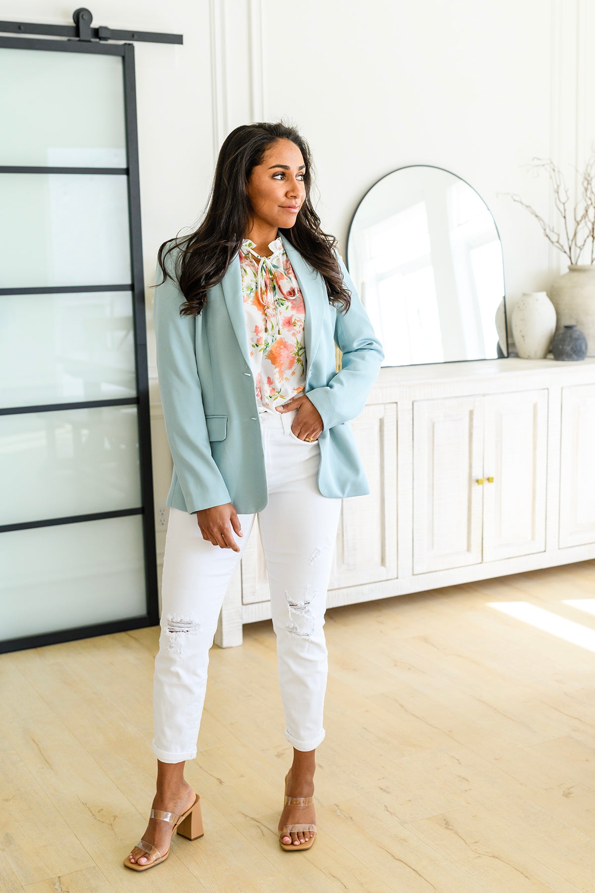 Mid-Rise Boyfriend Destroyed White Jeans - Judy Blue