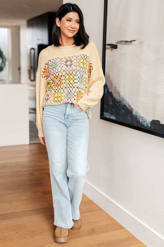 Square Dance Granny Square Sweater - Heyson